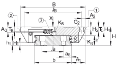 球单轨引导系统 KUVE15-W, 宽滑块，四排；可提供耐腐蚀设计