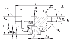 滑块 KWE15, 两排直线循环球轴承及导轨组件用的标准滑块