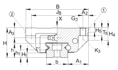 滑块 KWE15, 两排直线循环球轴承及导轨组件用的标准滑块