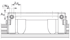 球单轨引导系统 KUVE20-B-NL, 低长系列滑块，四排；可提供耐腐蚀设计